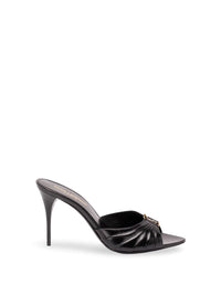 Saint Laurent Women Babylone Mules In Smooth Leather