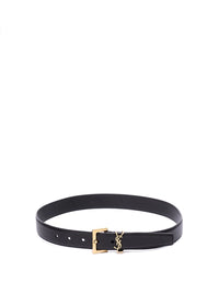 Saint laurent Saint Laurent Women Cassandre Belt In Grained Leather