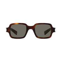 Saint Laurent Sunglasses Square Full Rim, Shiny Black Frame and Grey Lens SL720001