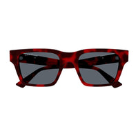 Gucci Sunglasses Square Full Rim, Red Havana Frame and Grey Lens GG1889S003