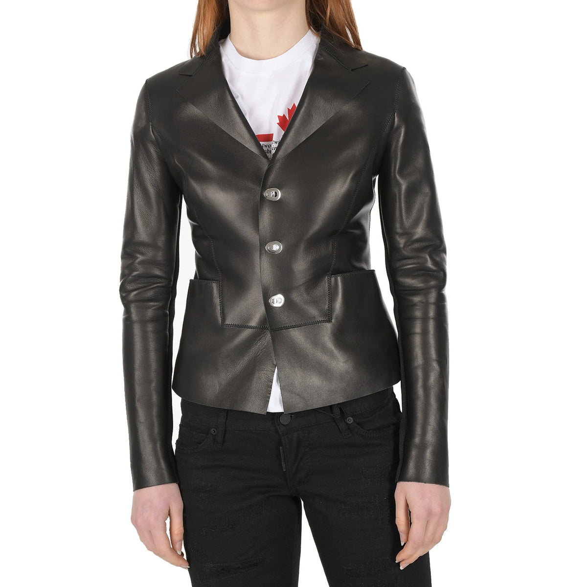 Dsquared2 Leather Jacket Women