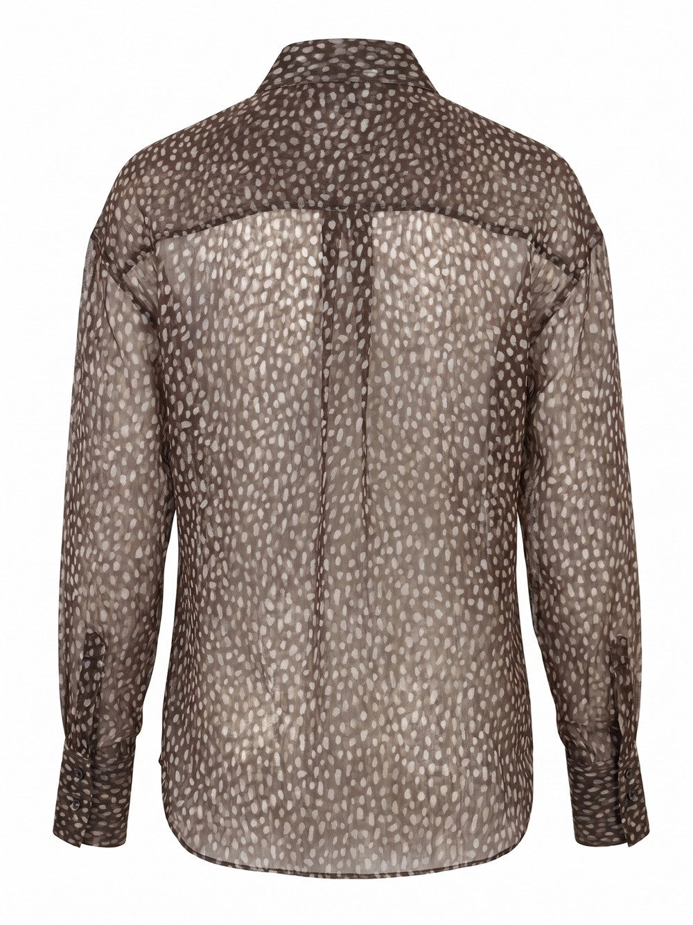 Brunello cucinelli Brunello Cucinelli Women Dapple Organza Shirt Whit Neck Tie