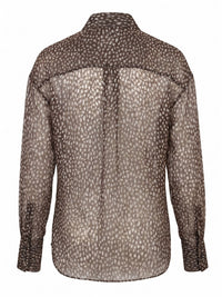 Brunello cucinelli Brunello Cucinelli Women Dapple Organza Shirt Whit Neck Tie
