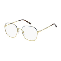 Marc Jacobs Eyeglasses Square Full Rim, Gradient Matte Blue Gold Frame and Clear Demo Lenses Lens MARC7030NUC00