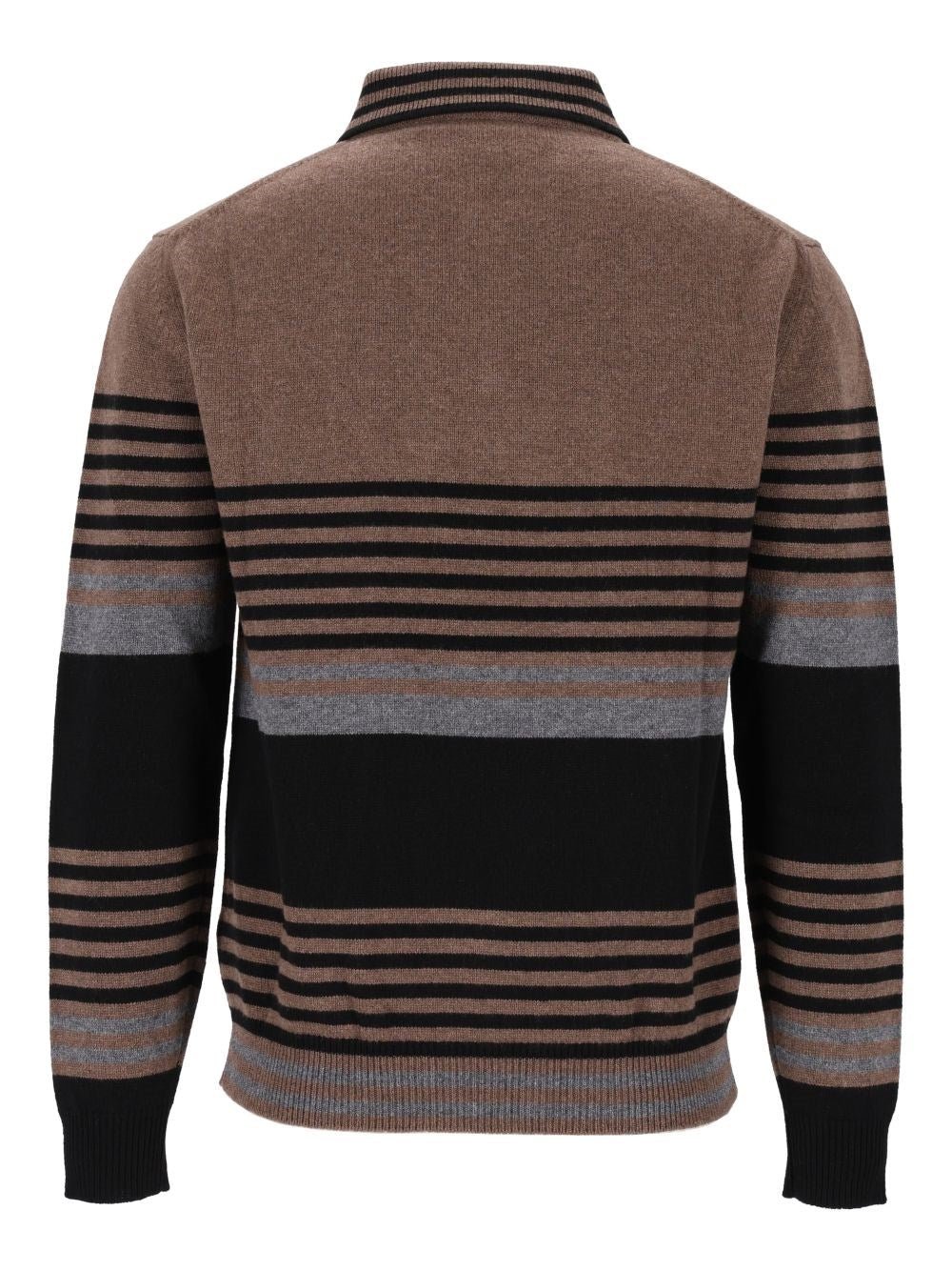 Paul Smith Men Striped Cashmere Polo Sweater