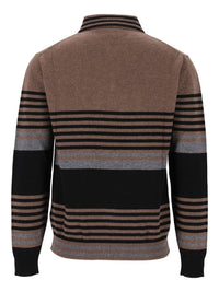 Paul Smith Men Striped Cashmere Polo Sweater
