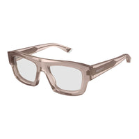 Gucci Gucci Square Full Rim, with a Transparent Pink frame and Clear lens.