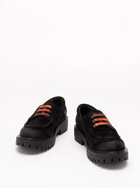 Prada Prada Men Waxed Suede Lace-Up Shoes