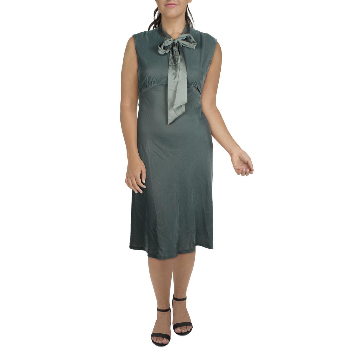 Womens Velvet Calf Midi Dress