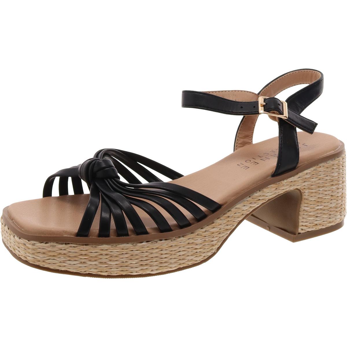 Hally Womens Faux Leather Strappy Slingback Sandals