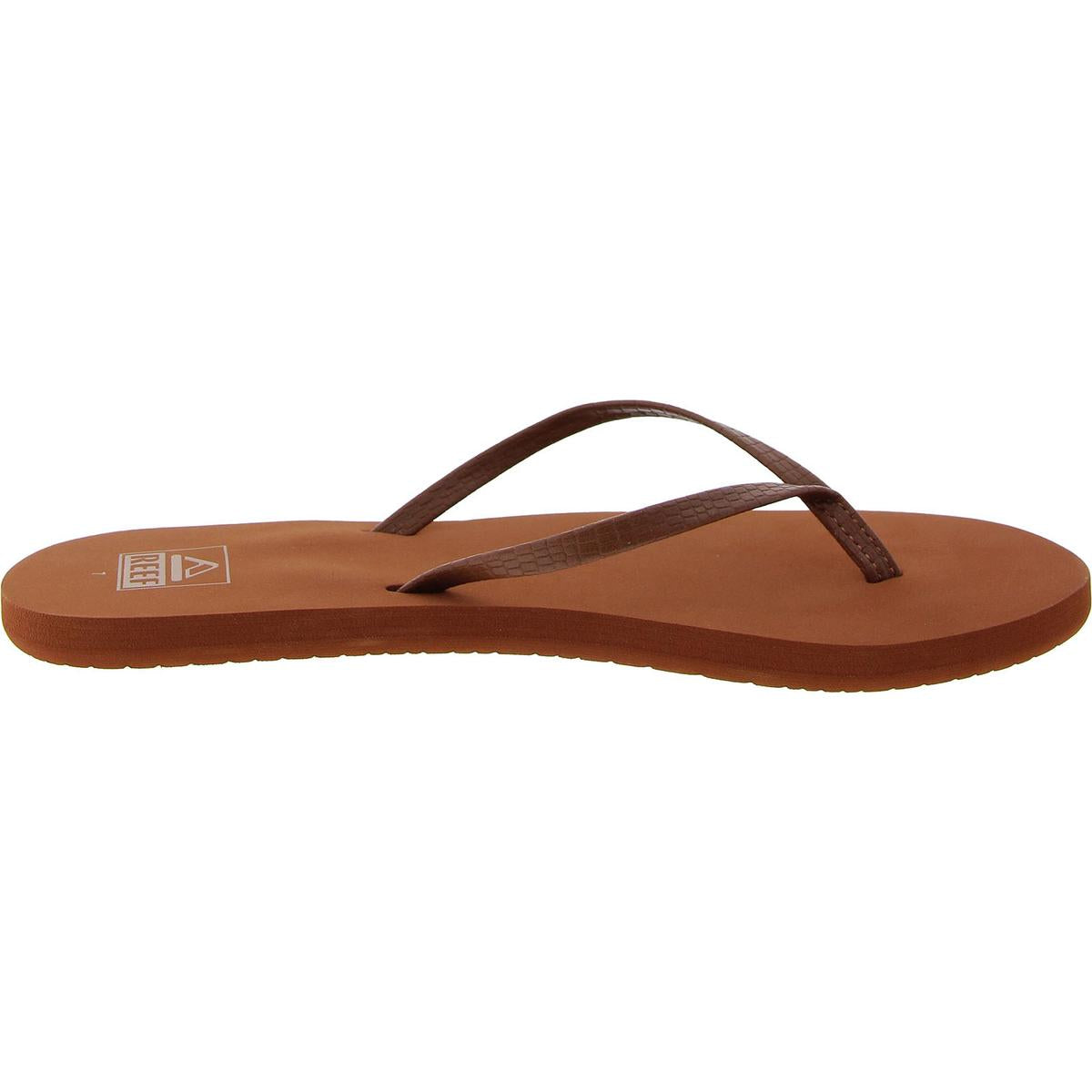 Womens Snake Print Flip-Flops