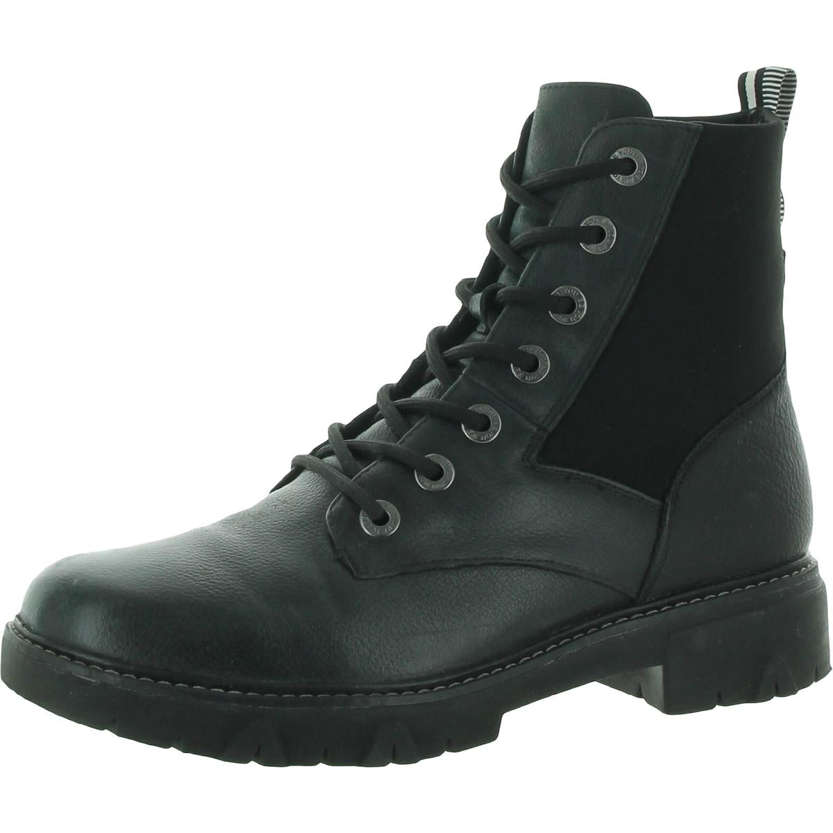 Hudson Womens Arch Support Ankle Combat & Lace-up Boots