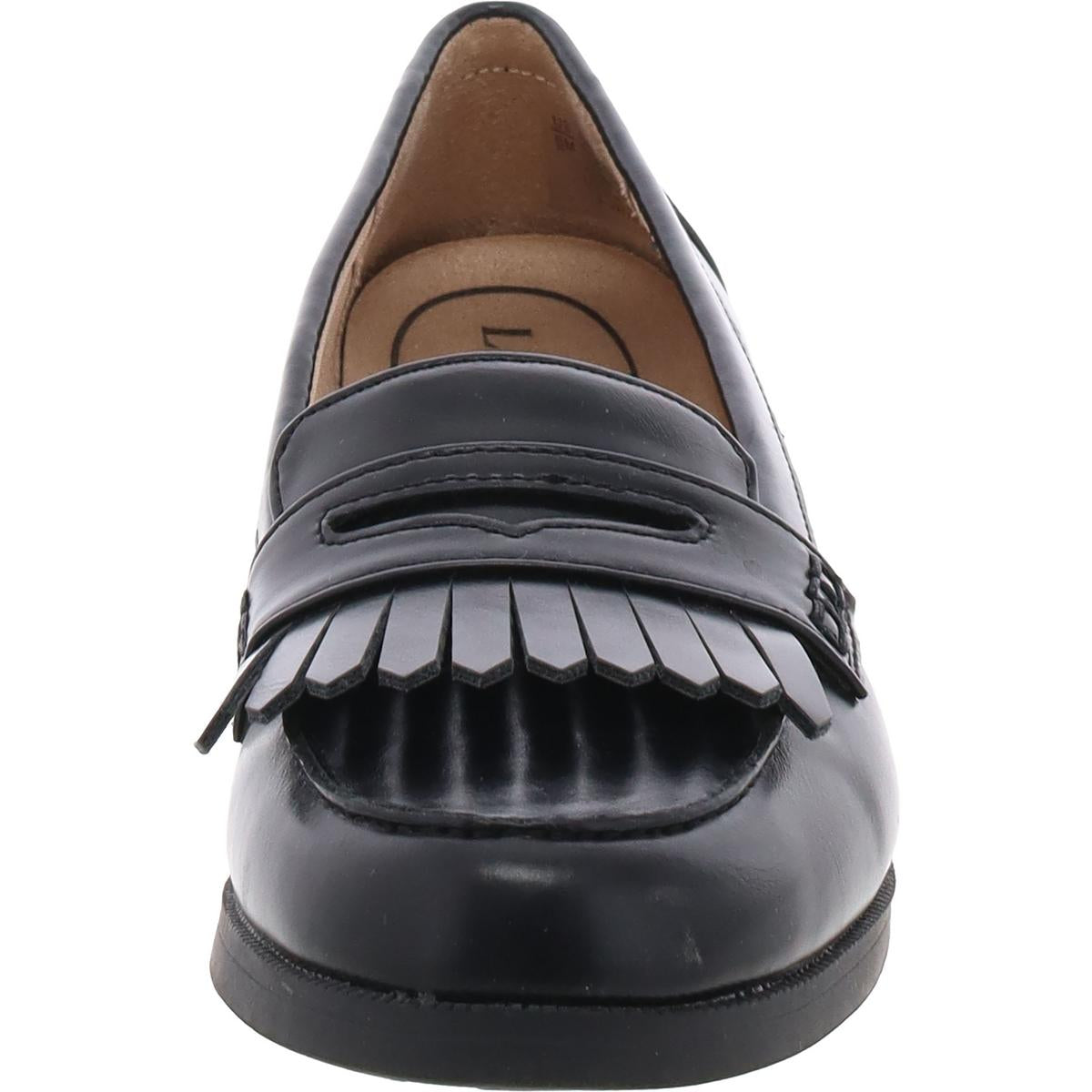 Santana Womens Fringe Faux Leather Loafers