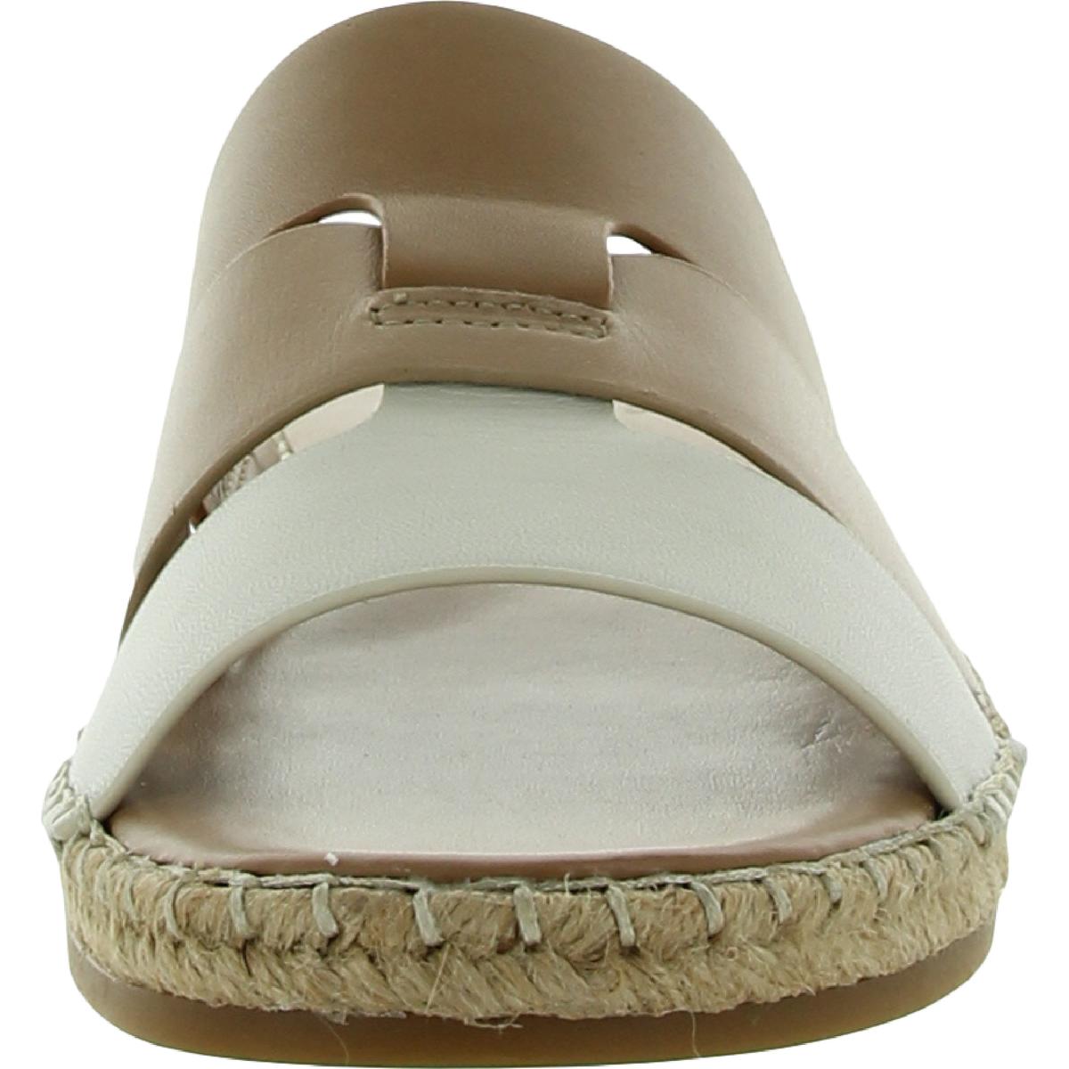 Arden Womens Leather Slip On Slide Sandals