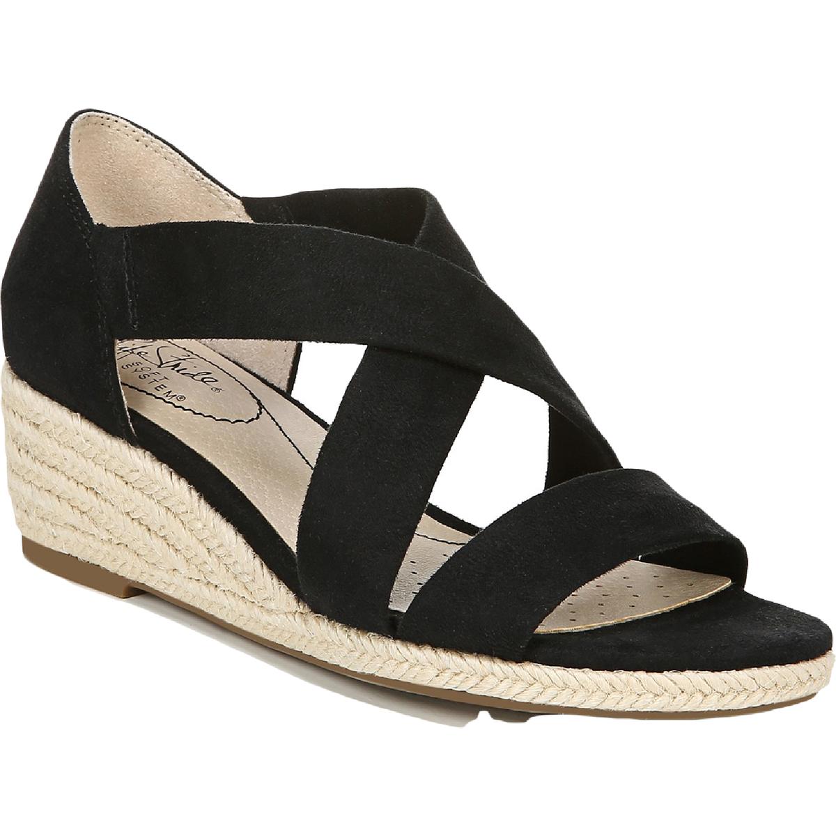 Siesta Womens Cushioned Footbed Slip On Wedge Sandals