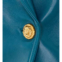 Balmain Women 6 Buttons Double Breasted Leather Jacket