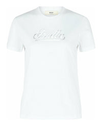 Bally Womens Metallic Logo Print T-Shirt