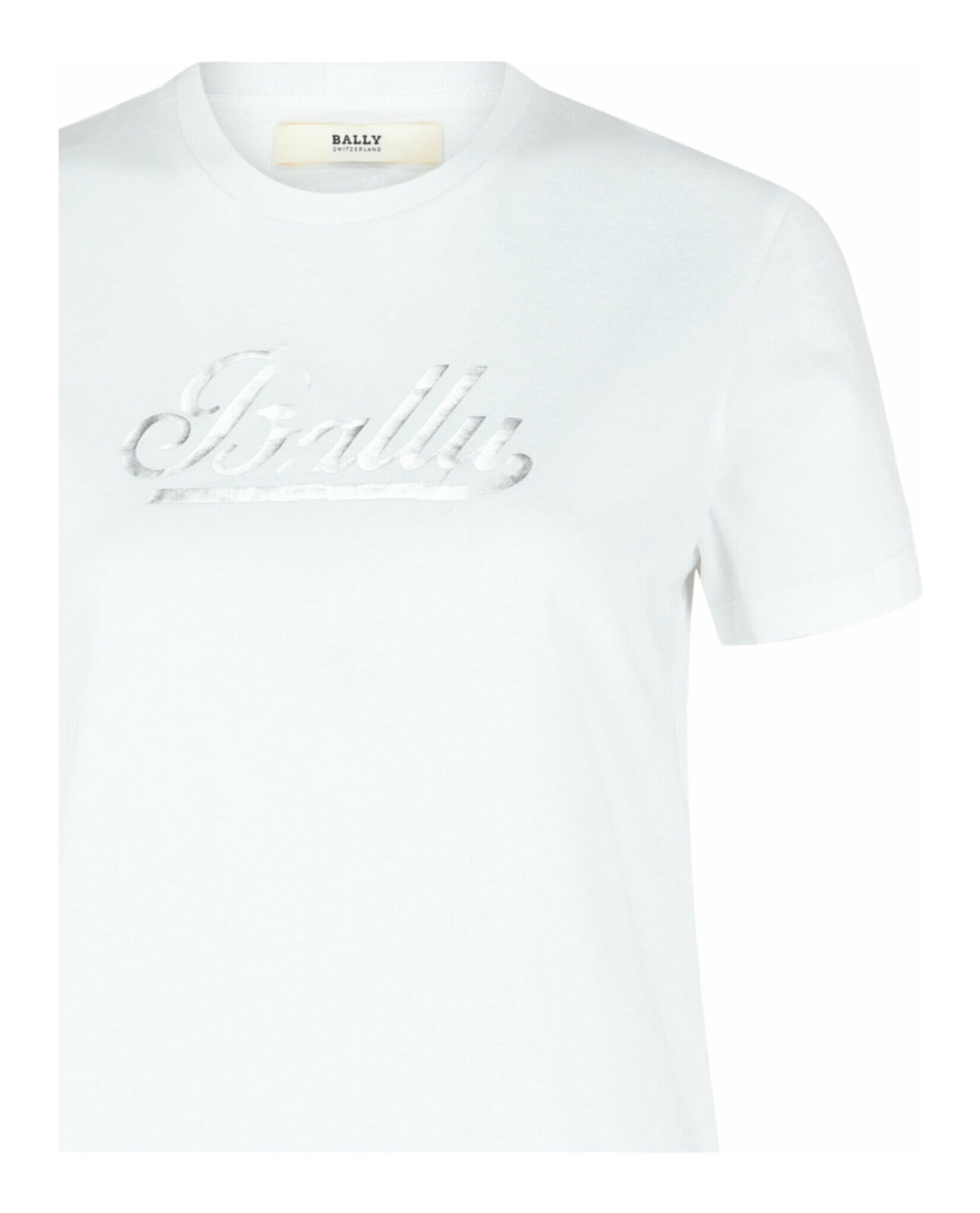Bally Womens Metallic Logo Print T-Shirt