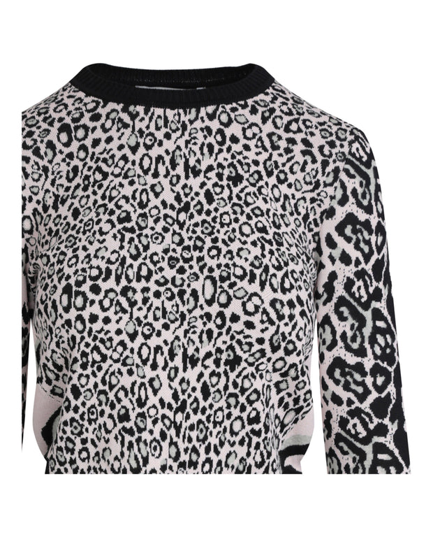 Stella McCartney Womens Leopard-Print Woolblend Sweater
