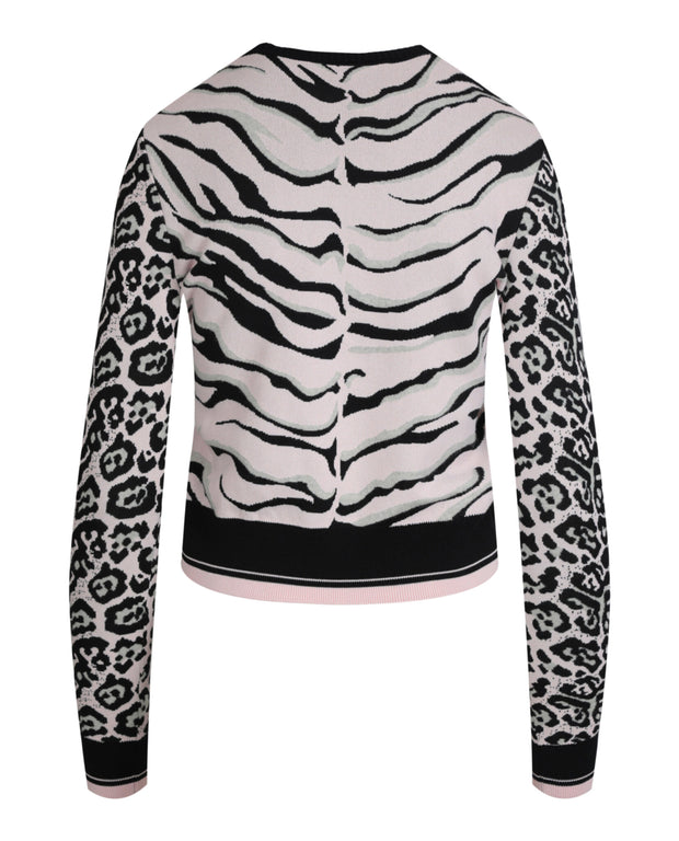 Stella McCartney Womens Leopard-Print Woolblend Sweater