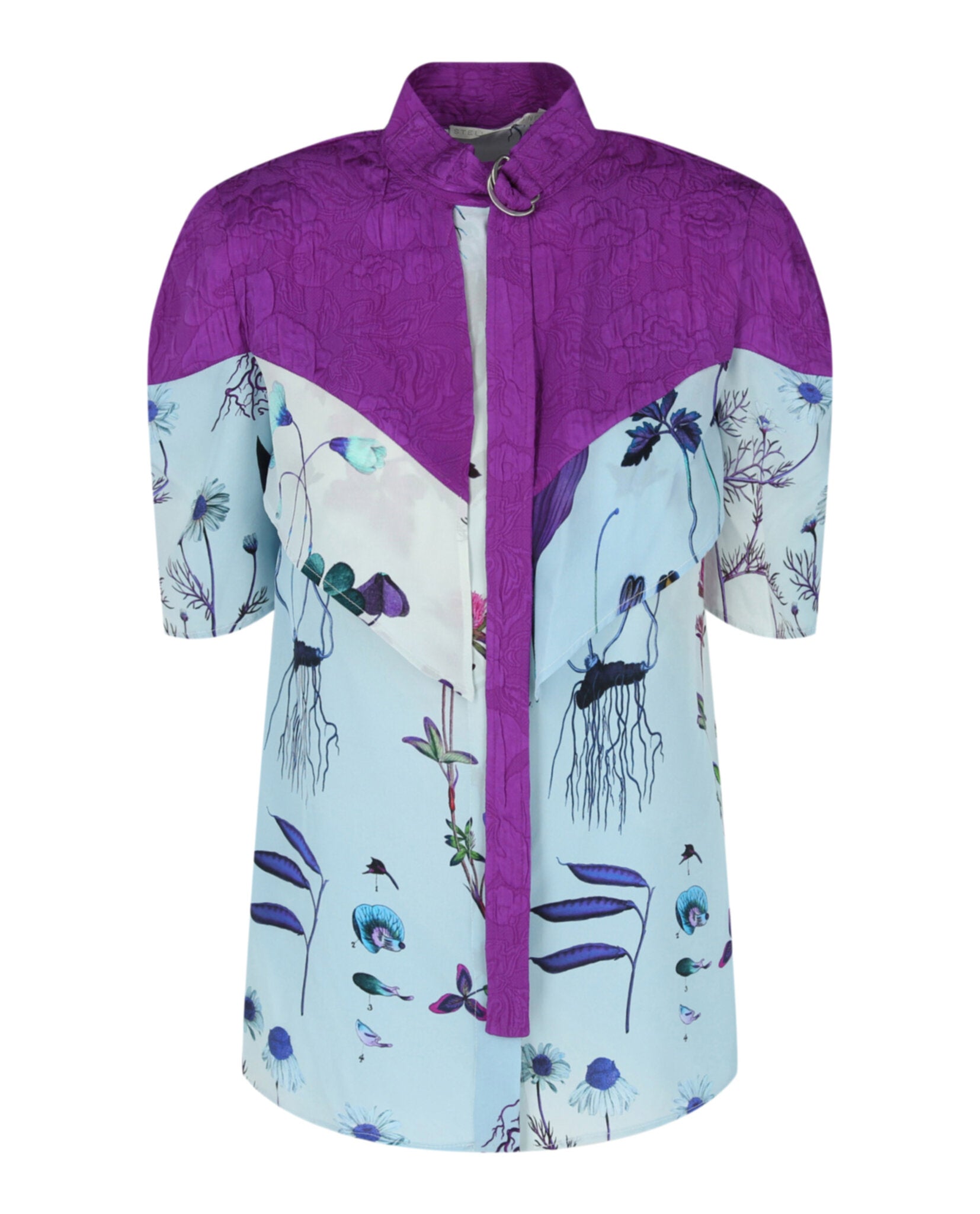 Stella McCartney Womens Roxanne Silk Blouse Multi Blue