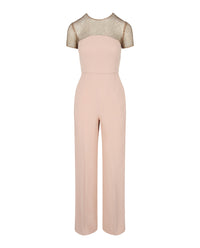 Stella McCartney Womens Alysha Crystal-Embellished Jumpsuit Rose