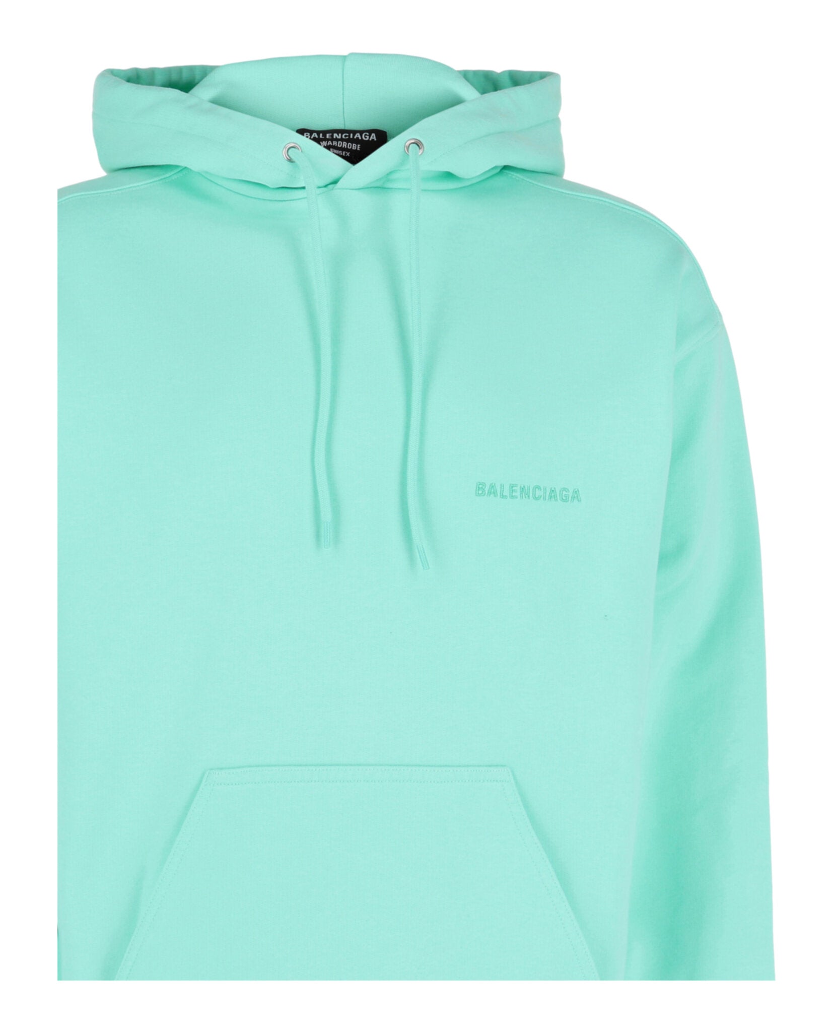 Balenciaga Mens Embroidered Logo Hoodie