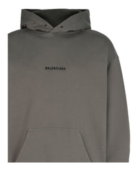 Balenciaga Balenciaga Mens Embroidered Logo Medium Fit Hoodie