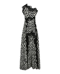 Stella McCartney Womens Macey Silk Dress Black Ivory