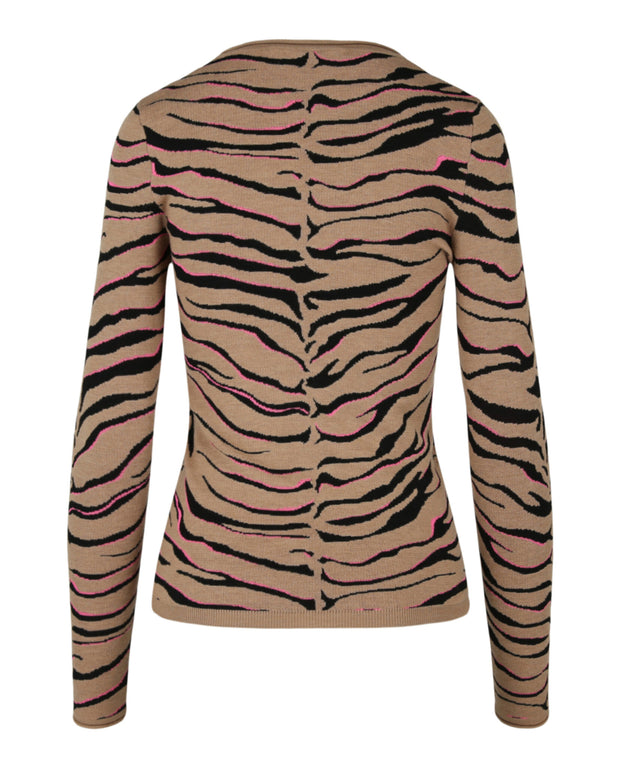 Stella McCartney Womens  Tiger-Print Pullover Sweater
