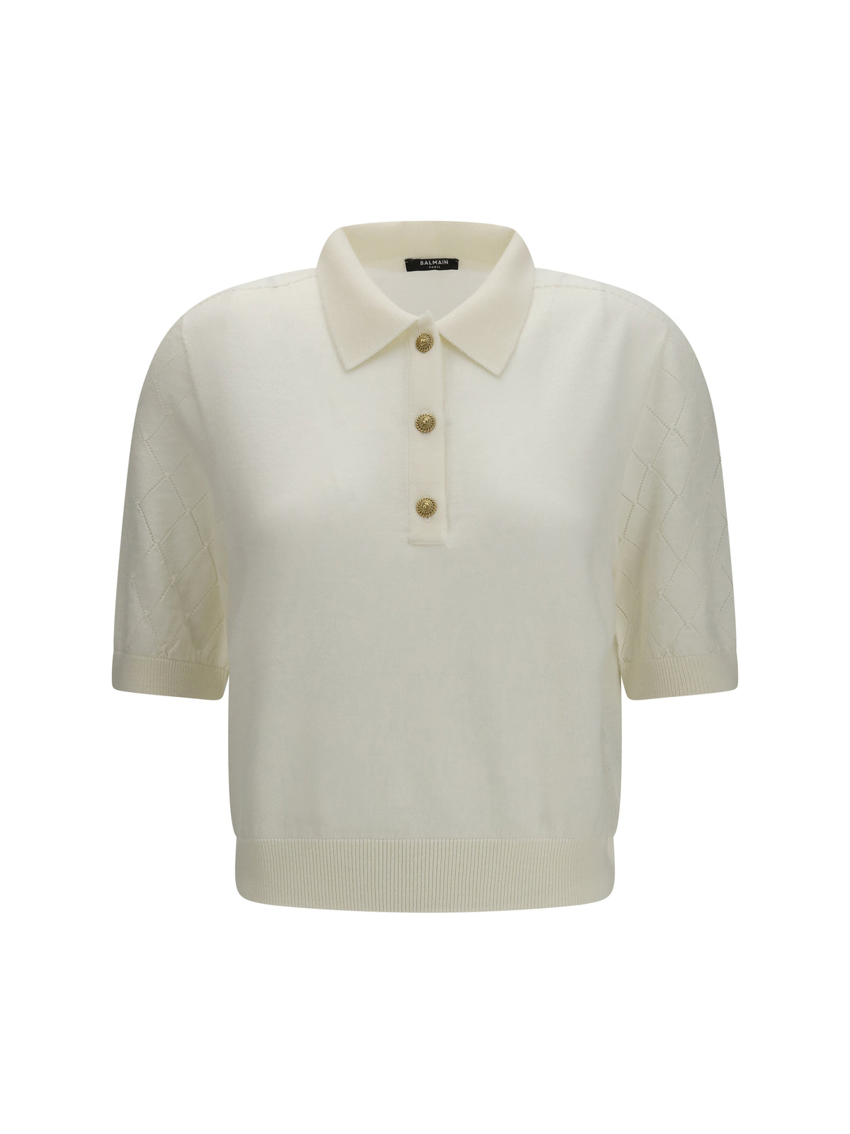 BALMAIN Balmain Women Wool Polo With Vintage Buttons