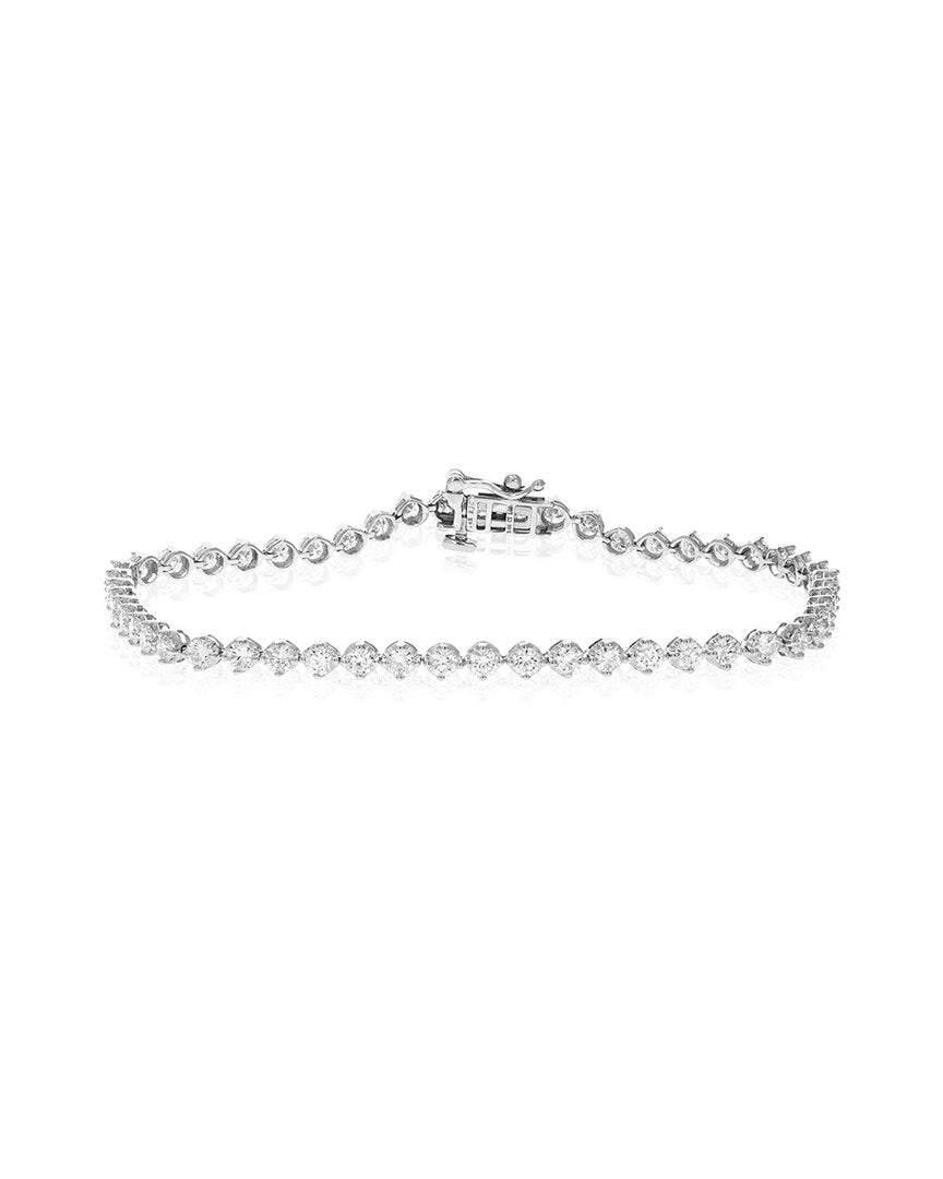 14K 3.00 Ct. Tw. Lab-Grown Diamond Tennis Bracelet No Color