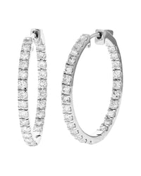 Amairah Silver 2.00 Ct. Tw. Lab-Grown Diamond Hoops