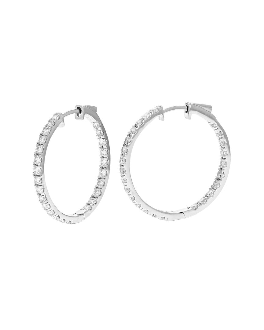Amairah Silver 2.00 Ct. Tw. Lab-Grown Diamond Hoops