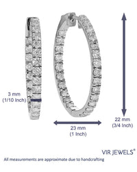 Amairah Silver 2.00 Ct. Tw. Lab-Grown Diamond Hoops