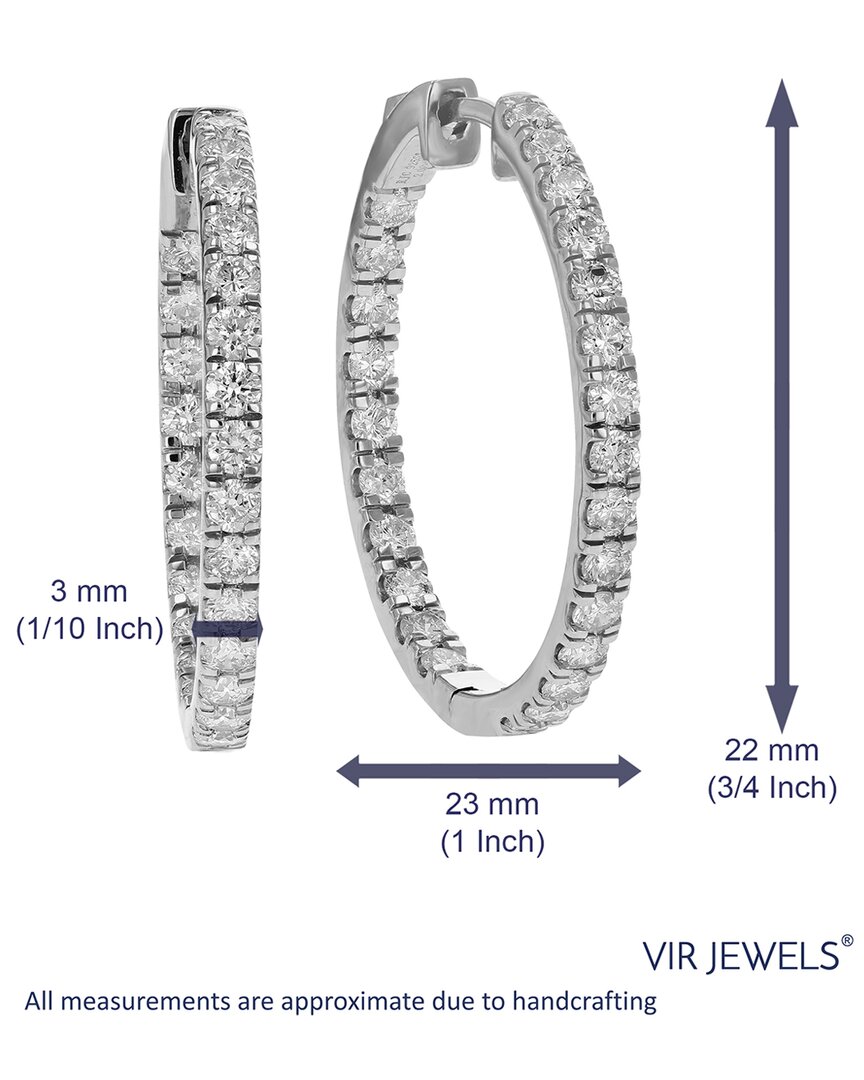 Amairah Silver 2.00 Ct. Tw. Lab-Grown Diamond Hoops