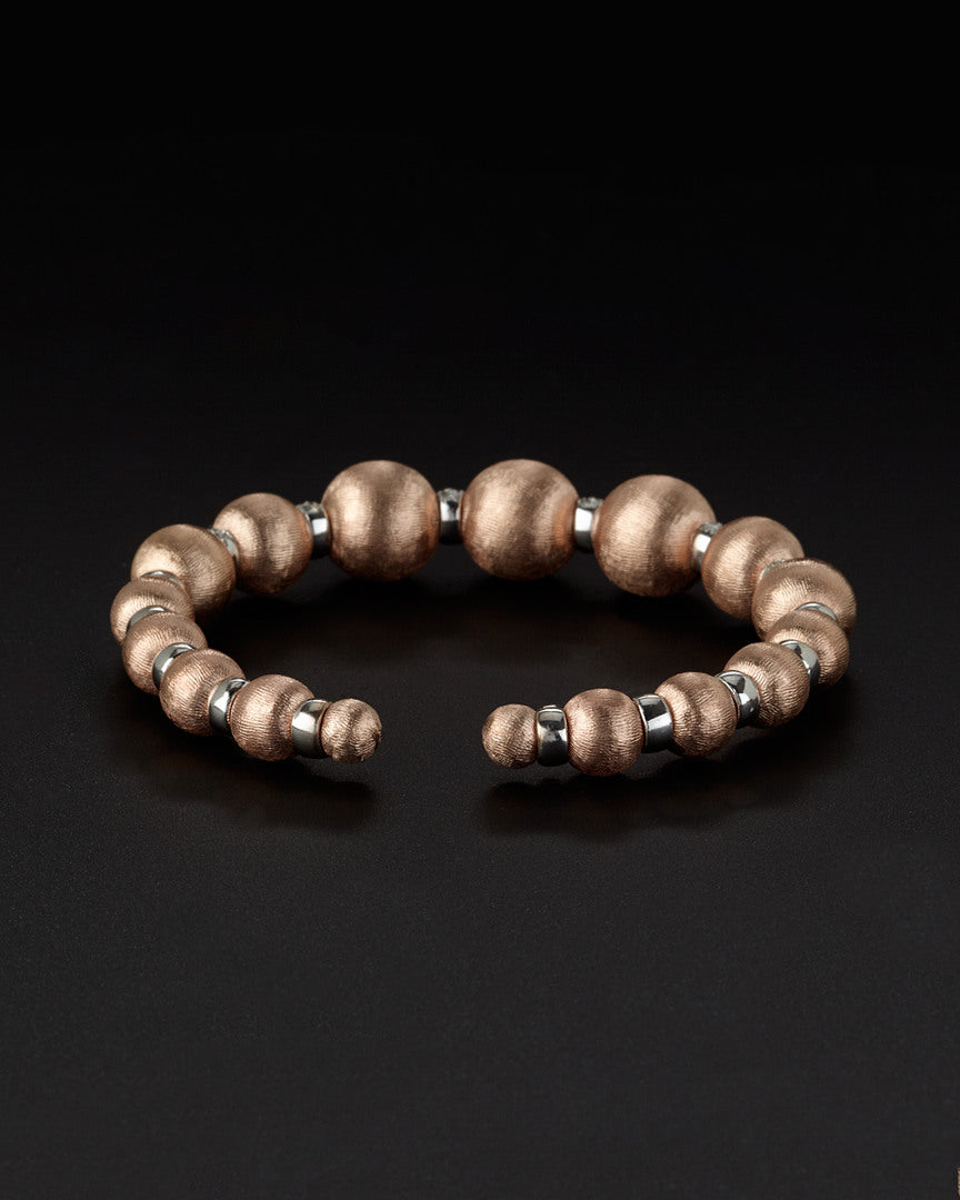 14K Italian Rose Gold 0.73 Ct. Tw. Diamond Cuff