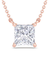 14K Rose Gold 3.00 Ct. Tw. Lab-Grown Diamond Solitaire Pendant No Color