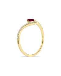 Gem Spark 14K 0.27 Ct. Tw. Diamond & Ruby Ring