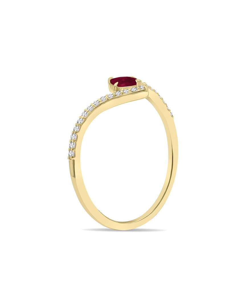 Gem Spark 14K 0.27 Ct. Tw. Diamond & Ruby Ring