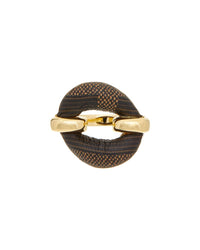 Fendi Filo Leather Ring Brown