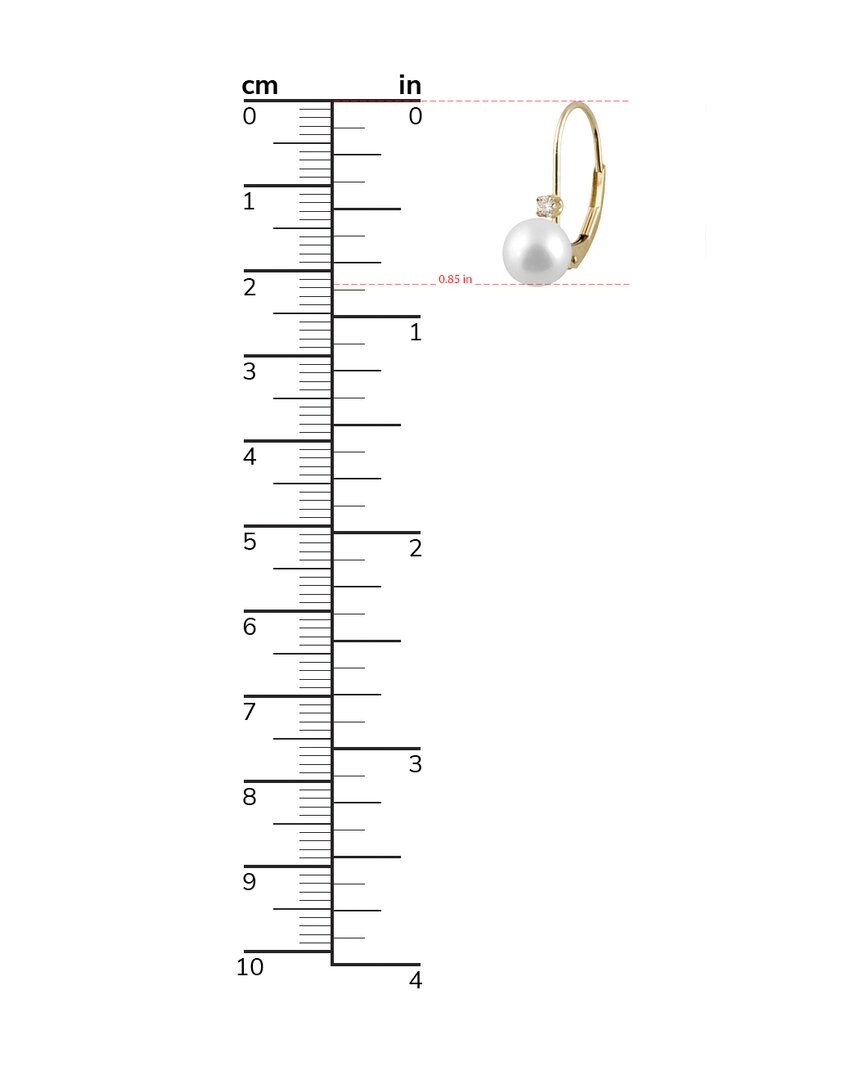 Masako Pearls 0.06 Ct. Tw. Diamond & Akoya Pearl Earrings