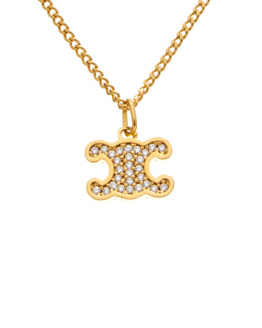 Celine Triomphe Rhinestone Necklace