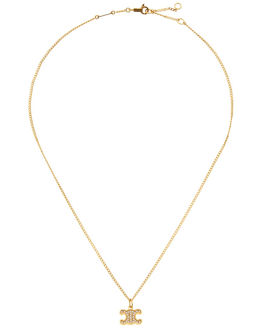 Celine Triomphe Rhinestone Necklace