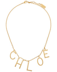 Chloé Logo Necklace Black