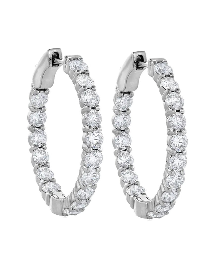 14K 7.00 Ct. Tw. Lab-Grown Diamond In & Out Hoops