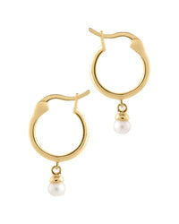 Pajure Fine Jewelry 18K Over Silver Freshwatermm Drop Hoops
