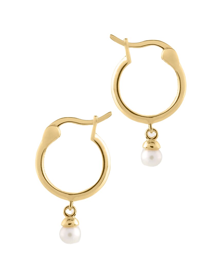 Pajure Fine Jewelry 18K Over Silver Freshwatermm Drop Hoops