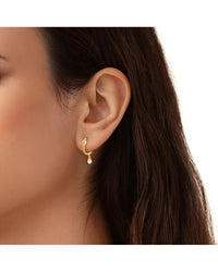 Pajure Fine Jewelry 18K Over Silver Freshwatermm Drop Hoops