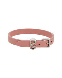 Valentino Ovalette Leather & Swarovski Bracelet